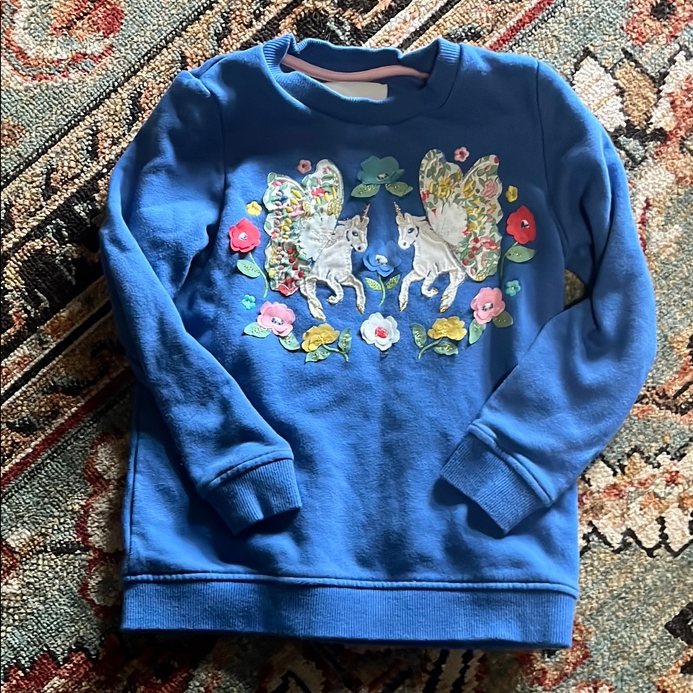 Mini Boden Appliqué Sweatshirt